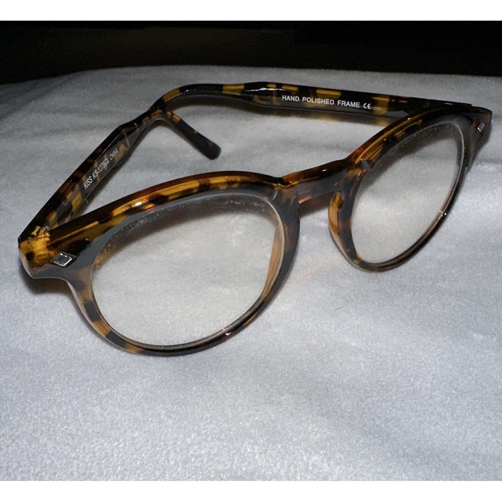 KISS Eyeglasses KS-1275CL Unisex Frames Tortoise Shell Hand polished Preppy Nerd